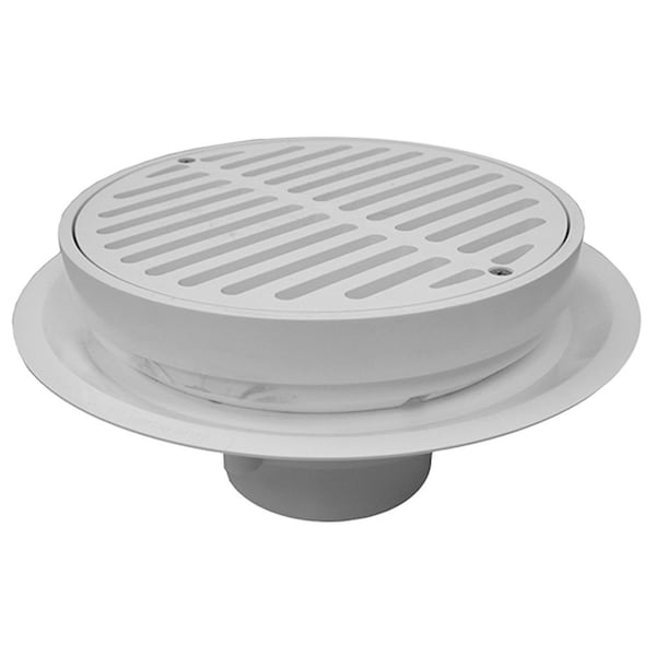 Jones Stephens 3in. Heavy Duty Traffic PVC Floor Drain with Full Plastic Grate and Ring D50179 - main